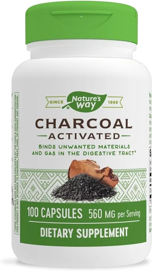 Nature's Way Activated Charcoal Digestive Supplement