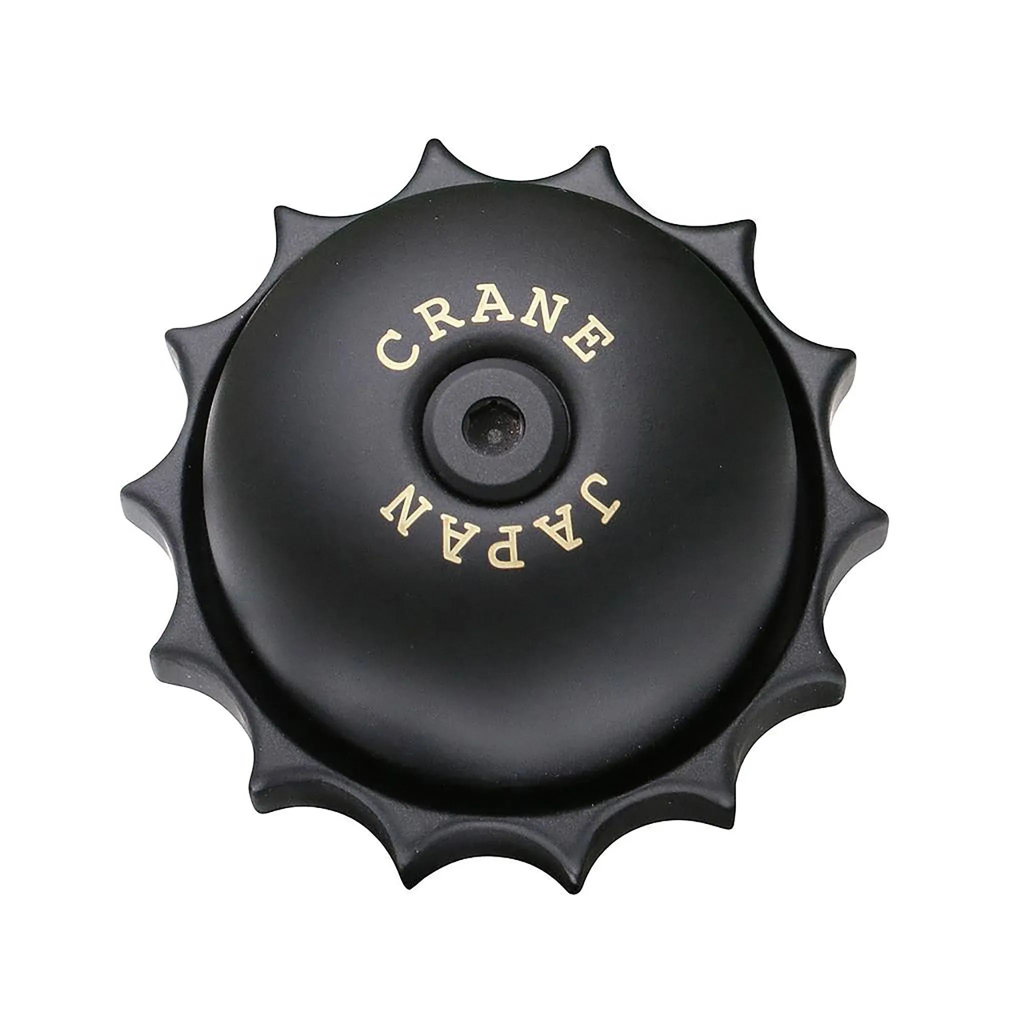 Crane E-ne Revolver Bike Bell, for E-Bikes, City Bikes, Moutain Bikes, and Cruisers. Fits Bars diameters 22.2 to 25.4mm