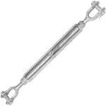 Indusco 93900391 Hot Dipped Drop Forged Galvanized Steel Jaw and Jaw Turnbuckle, 5200 lbs Working Load Limit, 34 Threaded Diamet