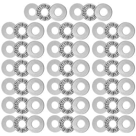 Uxcell AXK0819 Thrust Needle Roller Bearings 8x19x2mm with As0819 Washers 20pcs ...