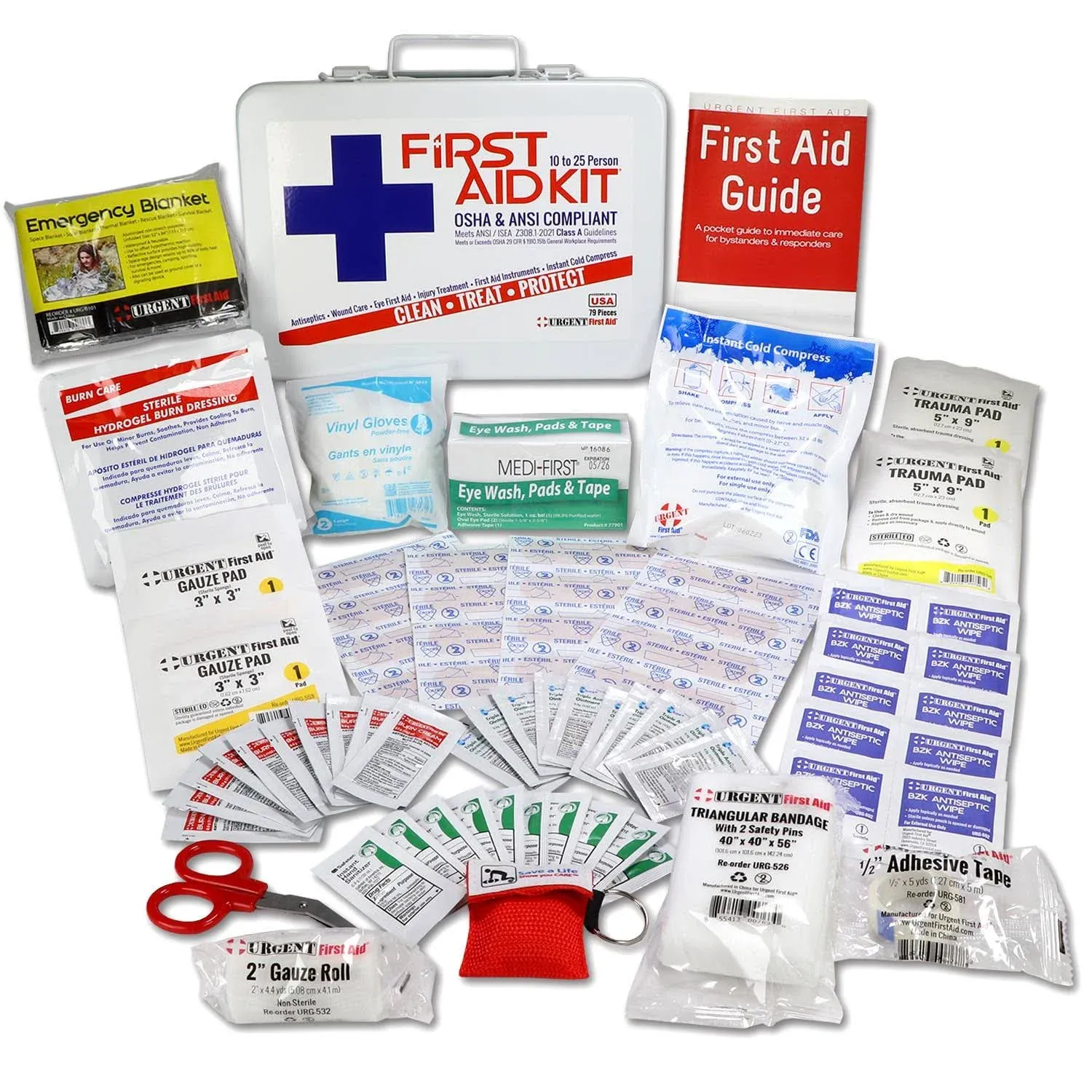 OSHA & ANSI First Aid Kit 25 Person