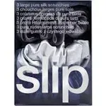 Slip Pure Silk Large Scrunchies, 3-Pack Midnight