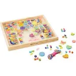 Melissa & Doug Wooden Deluxe Bead Accessory Creation Set & 1 Scratch Art Mini-Pad Bundle (04169)