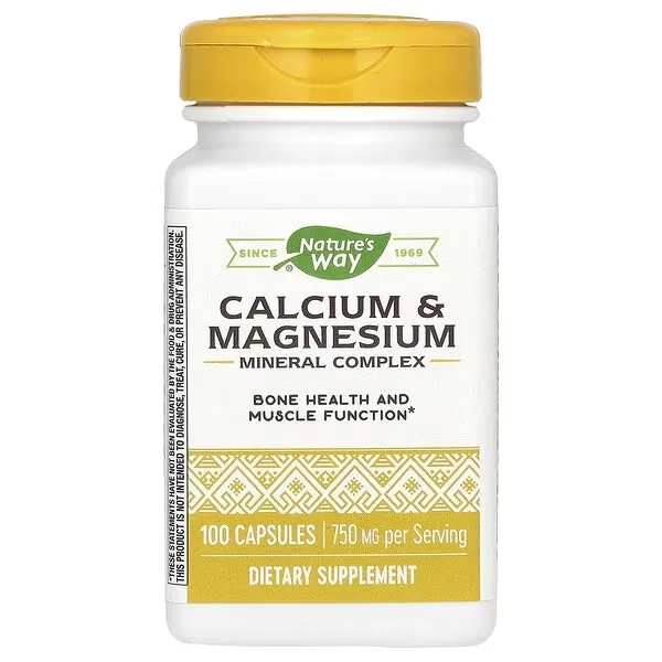 Nature's Way - Calcium & Magnesium- Certified Potency - 100 Capsules