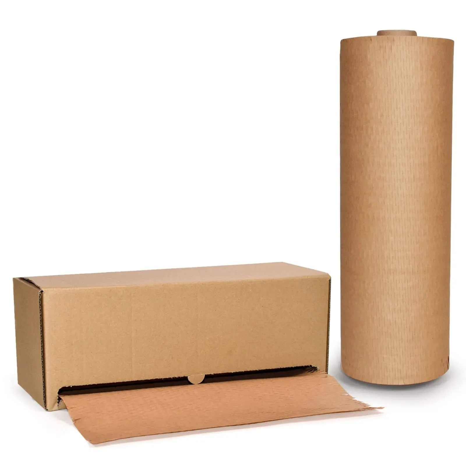 Premium Honeycomb Packing Paper 15" x 300 ft in Self-Dispensed Box by PackageZoom Kraft Honeycomb Wrap Roll for Fragile Items 80gsm Protective