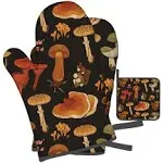 Mushroom Oven Mitts And Pot Holders Sets Funny Kitchen Oven Mitts Heat Resistant