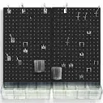 Azar Displays 900945 Pegboard Organizer Kit - Black