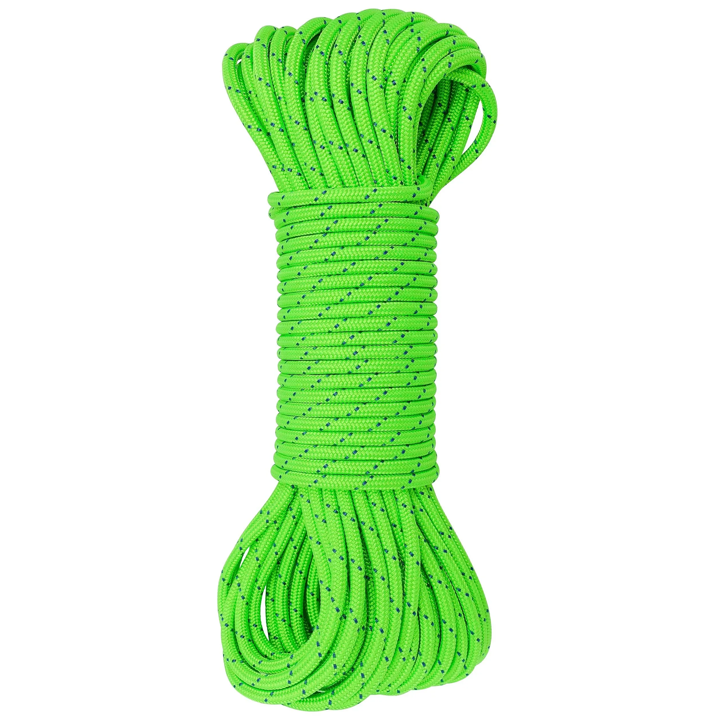 GM Climbing 6mm Accessory Cord Rope Double Braid CE/UIAA (Green, 50ft)