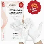 Gaxcoo Extra Small Kids Size (Check Size Before Ordering) Moisturizing Gloves Overnight Bedtime Cotton | Cosmetic Inspection Premium Cloth Quality Eczema Dry