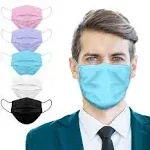 FriCARE Disposable Face Masks 4 Ply 50PCS Individually Wrapped, Breath