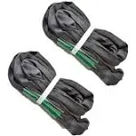 Black Spanset Round Slings 2-Pack for Aerial Hoop Rigging Safety Rated Nylon ...