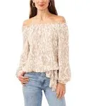 Vince Camuto Off The Shoulder Long Sleeve Women's Clothing Soft Cream : MD