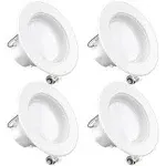 Sunco 4 Pack Retrofit LED Recessed Lighting 4 Inch, 5000K Daylight, Dimmable Can