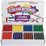 Colorations Chubby Crayons for Kids Set of 200 Rainbow Crayons ClassroomSuppl<wbr/>ies