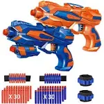 Joyx 2 Pack Blaster Guns Toy Guns for Boys with 60 Pack Refill Soft Foam Darts for Kids