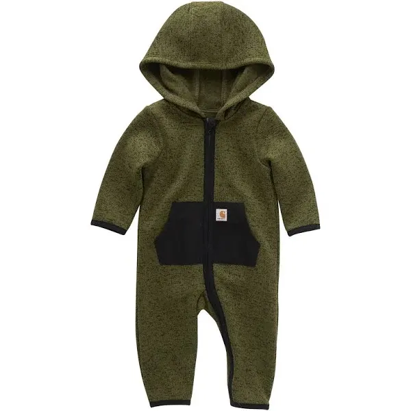 Carhartt Kid's CM5402 Long-Sleeve Zip-Front Coverall - Boys - 18 Months - Chive Heather