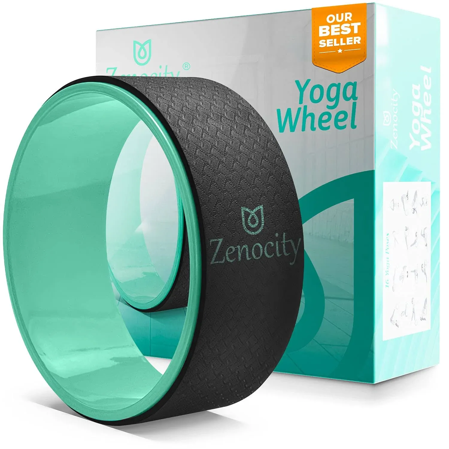 Zenocity Yoga Wheel 13 \ - Yoga Back Roller - Yoga Wheel for Stretching and Back ...