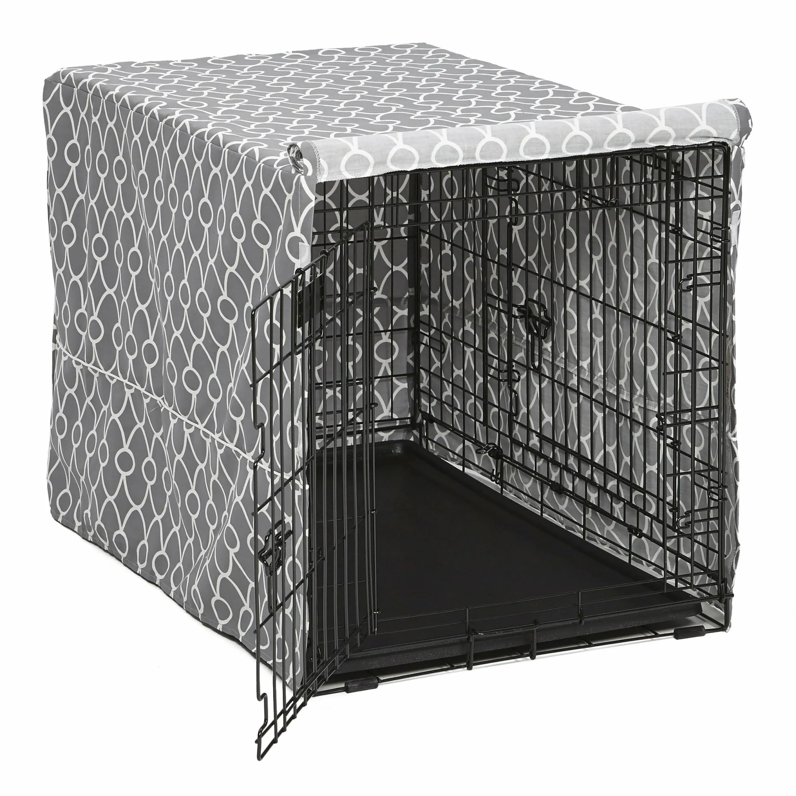 Midwest QuietTime Defender Covella Dog Crate Cover Gray