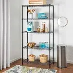 Honey-Can-Do 5-Tier Heavy-Duty Adjustable Shelving Unit - Black