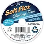 Soft Flex Wire 49 Strand .019"X30' Satin Silver