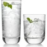 Libbey Polaris 16-Piece Tumbler and Rocks Glass Set, Clear