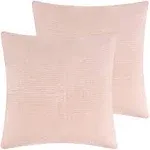 Levtex Home Cross Stitch Blush Euro Sham Set of 2 - Cotton