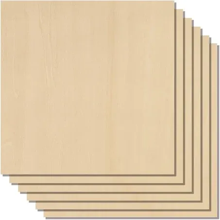 xTool Selected Basswood Plywood 6pcs, 1/8" x 12" x 12" Plywood Sheet A/B Grade Basswood Unfinished Wood for Crafts, Laser Cutting & Engraving, Painting, Unfinished Wood Pieces for Crafts