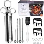 Stainless Steel Marinade Meat Injector Syringe Flavor Kit -Turkey, Chicken & BBQ  | eBay