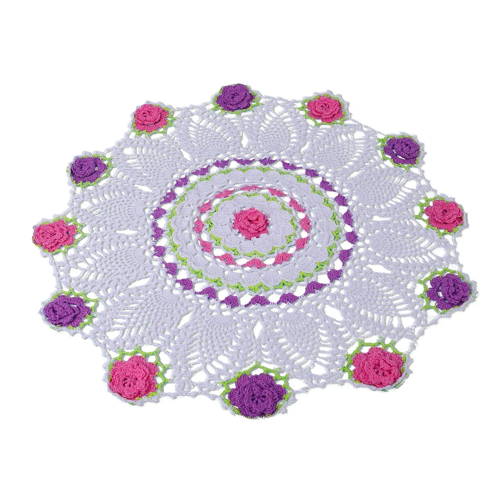 One Piece 20 Inch Easter Doilies for Dressers and End Tables Round Cloth Lace...