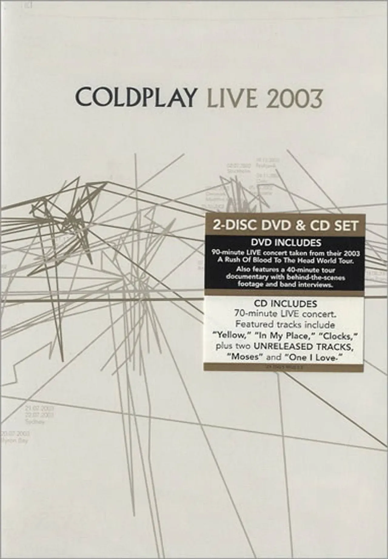 Coldplay Live 2003 US 2-disc CD/DVD set