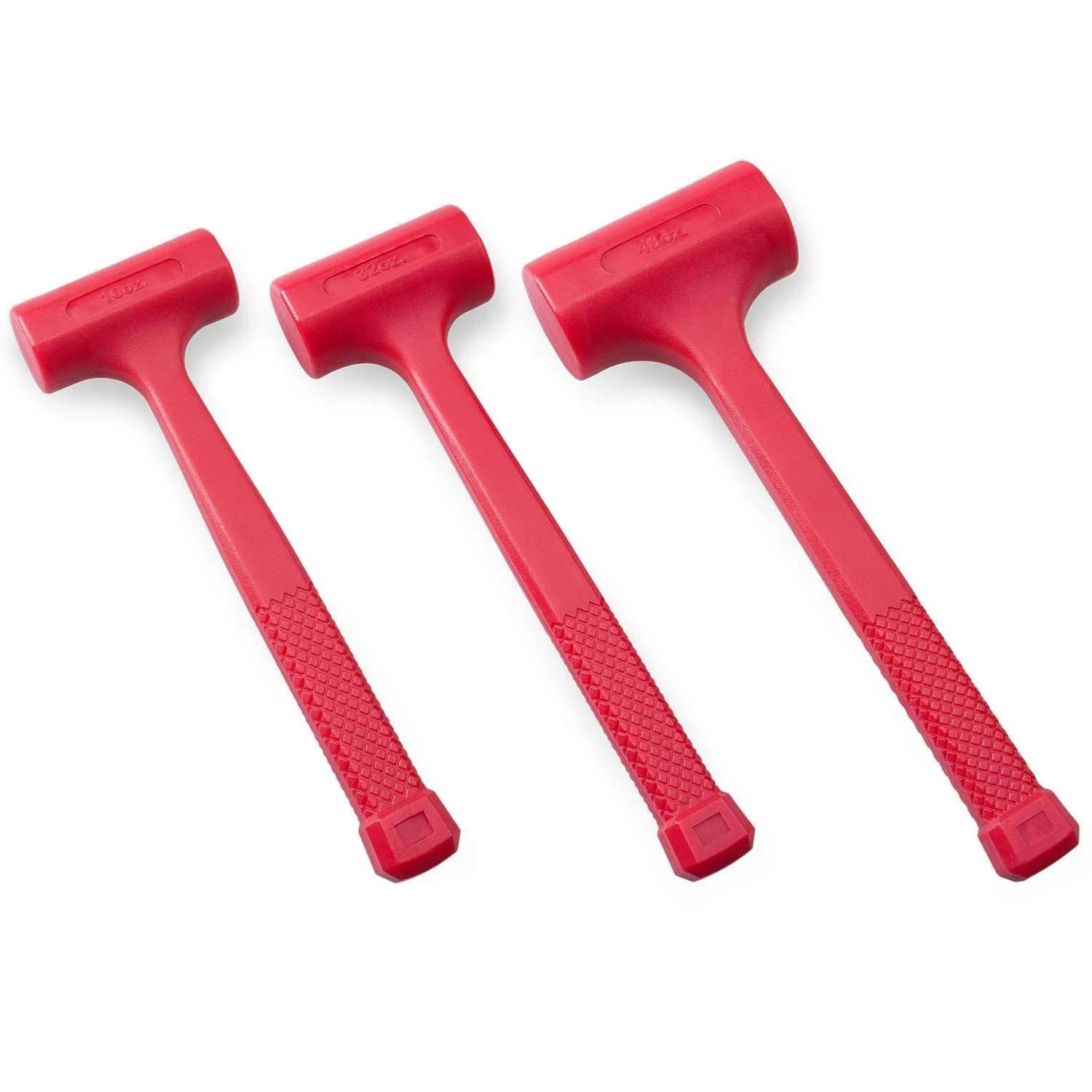 3piece Premium Dead Blow Hammer And Unicast Mallet Set Include 16oz 1 Lb 32oz 