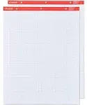 Universal Recycled Easel Pads Quadrille Rule 27 x 34 White 50-Sheet 2/Ctn