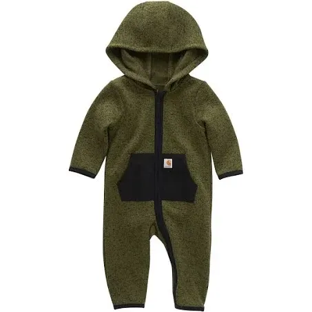 Carhartt Kid's CM5402 Long-Sleeve Zip-Front Coverall - Boys - 18 Months - Chive Heather