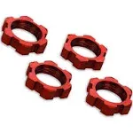 Traxxas 7758R Wheel Nuts Splined 17mm Serrated Red-Anodized (4) TRA7758R TRA1