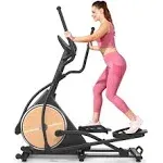 FEIERDUN Elliptical Machine, Cross Trainer for Home Use with Hyper-Quiet Electromagnetic Front Driving System, 32 Resistance Levels, 20IN Stride, 400LBS Weight Capacity