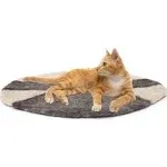 Haussimple Cat Bed Mat Natural Merino Cozy Wool Large Carpet for Pet Cat Kitty Small Dog- Gray White