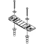 Toto THU9492 Washlet S300/350E Baseplate Assembly Small