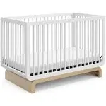 Storkcraft Santorini 5-in-1 Convertible Crib - White/Driftwood