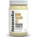 Pasture Raised Bison Tallow from , USDA Certified, Keto and Paleo, Whole30 cooking. Sourced from 100% U.S.A Grasslands. Great as cooking oil, pemmican making, skincare and more, 14 oz. (1 Pack)