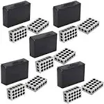 findmall 5 Matched Pairs Accuracy Steel 1 x 2 x 3 Inch Blocks 23 Holes .0002" Machinist Milling