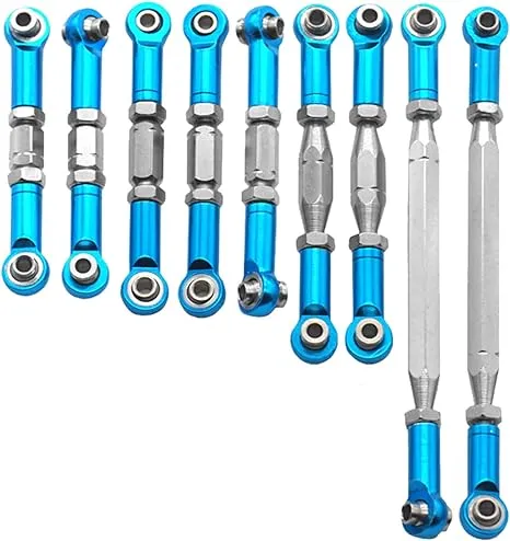 ShareGoo 9Pcs Metal Pull Rod Steering Servo Link Linkages Swing Arm Tie Rod U...