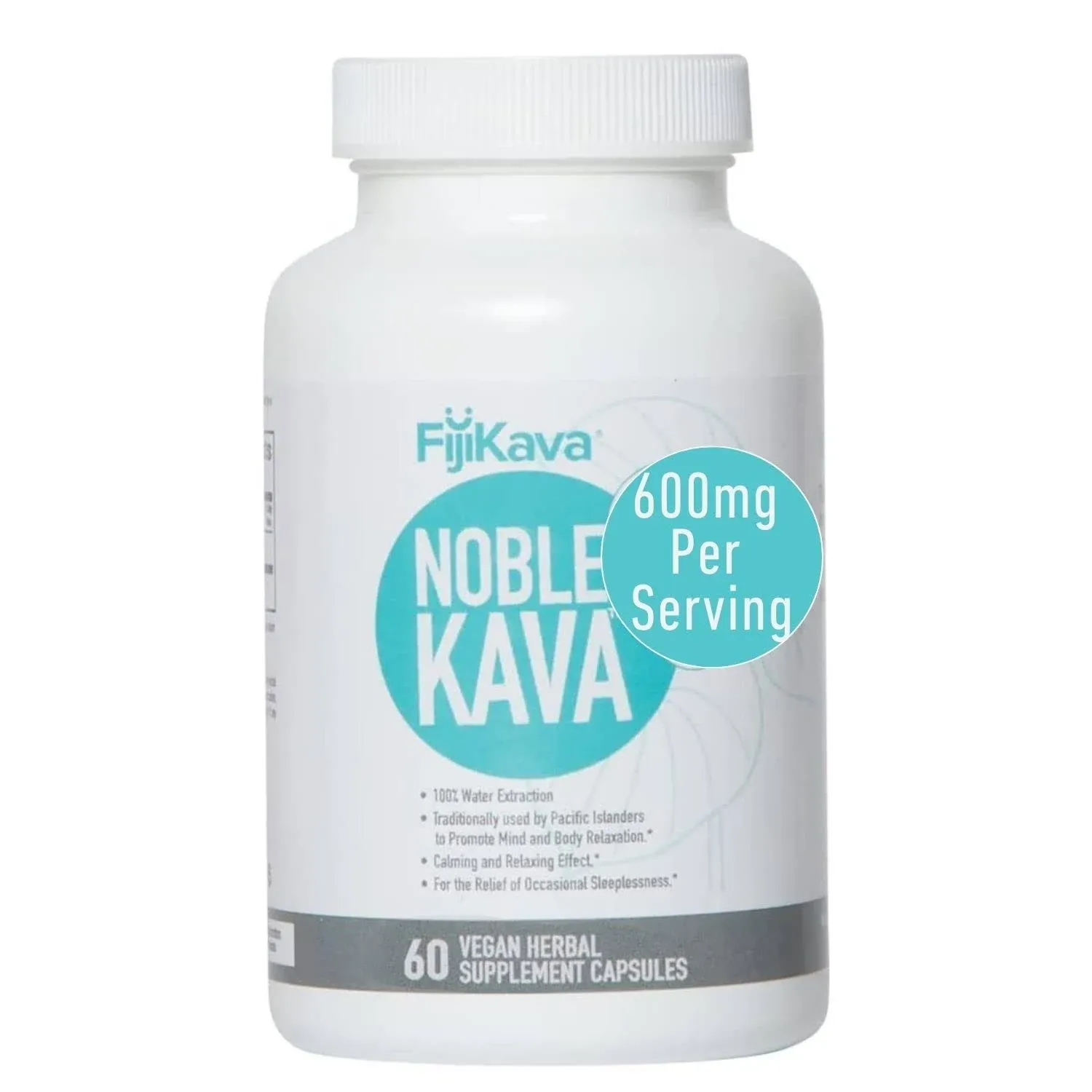 FijiKava Noble Kava 60mg Vegan 60 Capsules