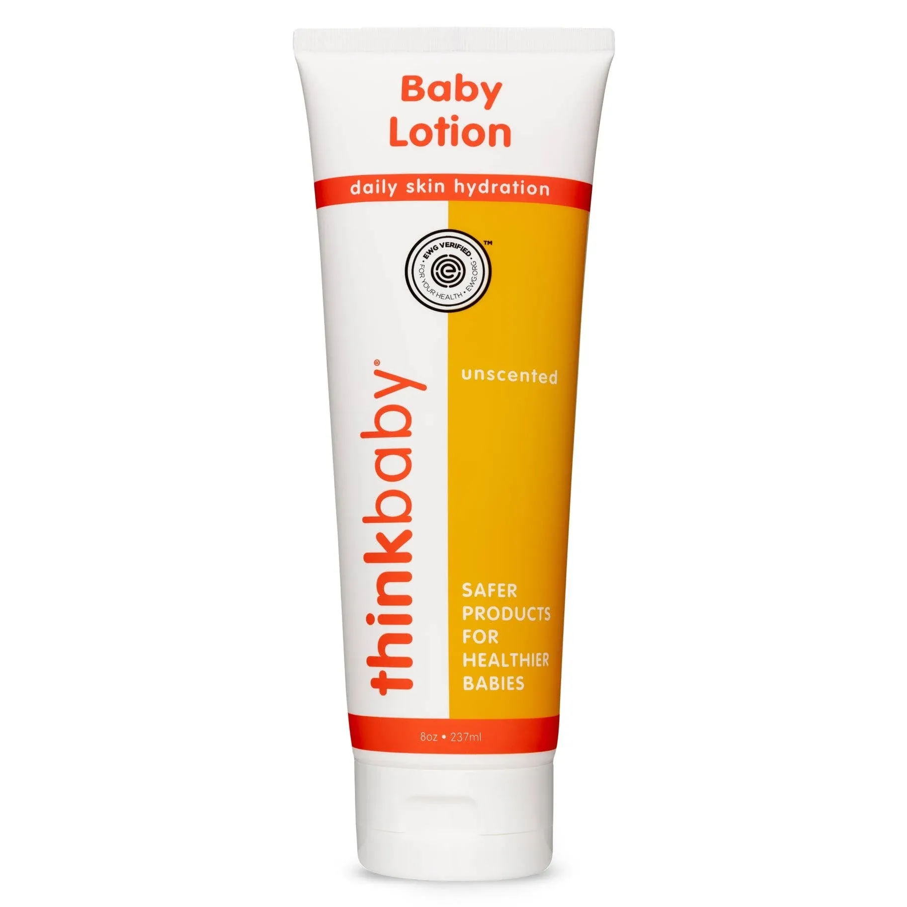 Thinkbaby Baby Lotion For Sensitive Skin | EWG Verified, Soothing Relief, Moisturizing, Nourishing | Fragrance Free, Unscented, For Face & Body - 8oz, 237 ML