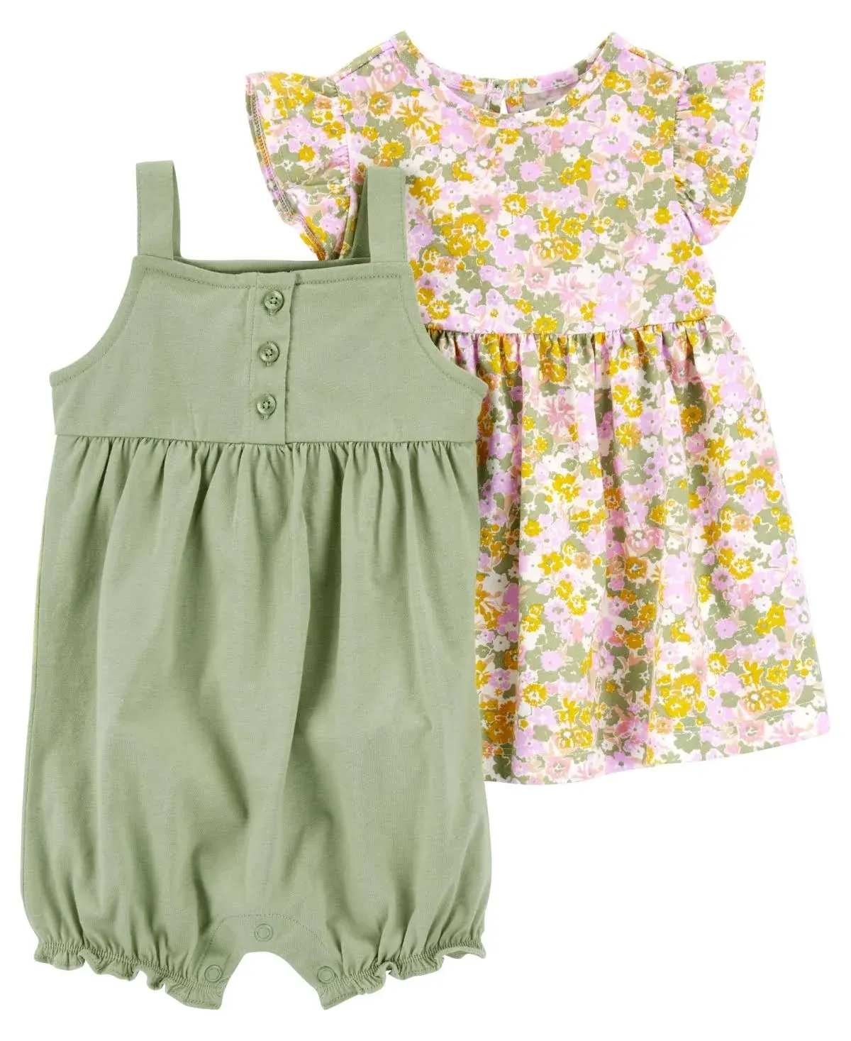 Baby 3-Piece Dress & Romper Set