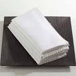 (Silver) - Saro Whip Stitched Napkin (Set of 4)