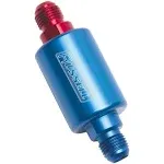 Russell Fuel Filter -6 AN 70-75 PSI 130 Gph Billet Aluminum Blue Anodized