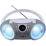 Singing Wood cd/cd-r/cd-rw Boombox Portable/w Bluetooth, Usb, Am/fm Radio, AUX-Input, Headset Jack, Foldable Carrying Handle and LED Light