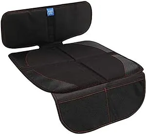 Funbliss Car Seat Protector for Child Car Seat - Auto Seat Cover Mat for Under Carseat with Thickest Padding to Protect Leather & Fabric Upholstery,PVC Leather Reinforced Corners