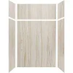 Transolid EWKX603696-46 Expressions 6-Panel Shower Wall Kit with Extension, 36-in L x 60-in W x 96-in H, Cameo