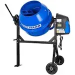 BILT HARD Electric Cement Mixer, 4 Cubic Ft. Portable Concrete Mixer Machine, Wheelbarrow Cement Mixing Tools for Stucco